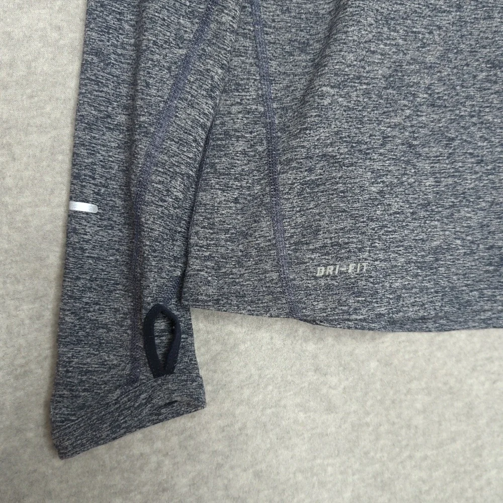 Nike Element Dri Fit Running Top Women's Thumbhole Half‎ Zip Pullover Small Gray